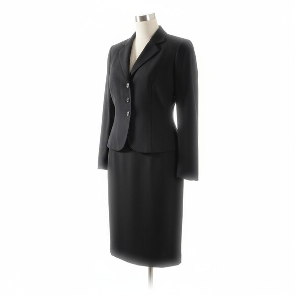 Tahari Arthur S. Levine Blazer & Le Suit Skirt Black 2-Piece Business Suit – 16 - Picture 1 of 7